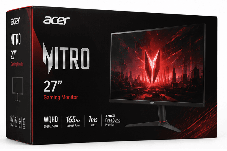 Acer Nitro 27 Monitor Gamer en caja