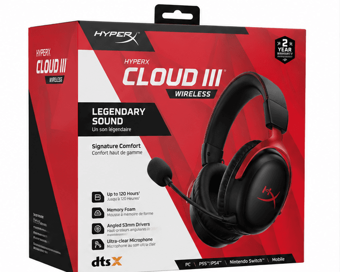 HyperX Cloud III Wireless en caja