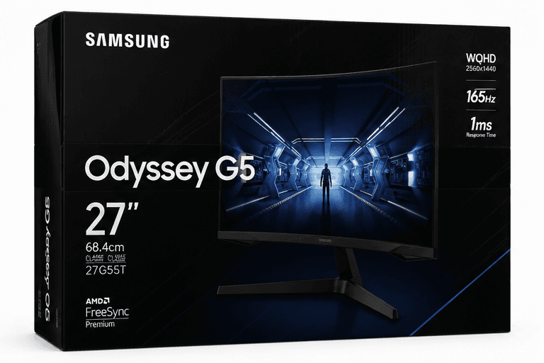 Samsung Odyssey G5 27 Monitor Gamer en caja